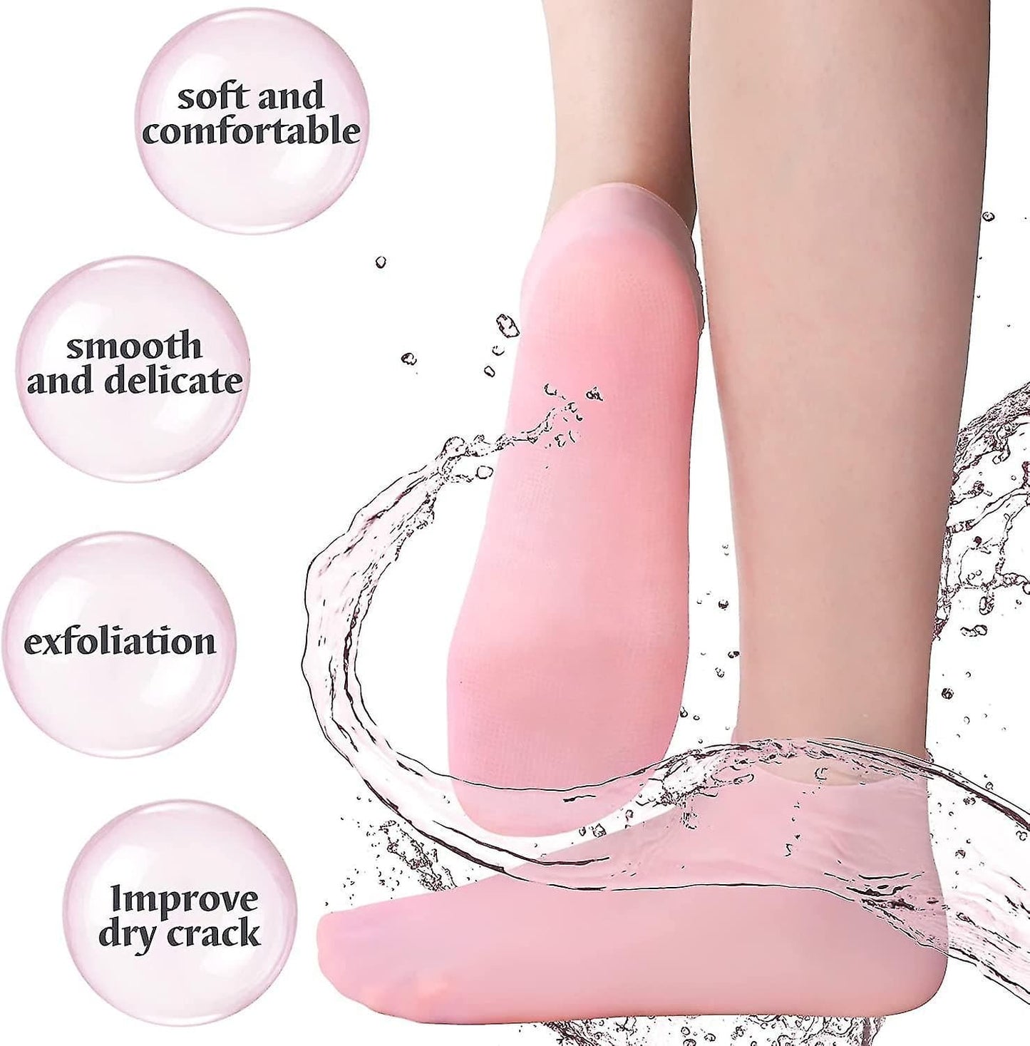 Silicon Gel Moisturizing Sock, Foot Care Protector, Women Foot Spa Pedicure